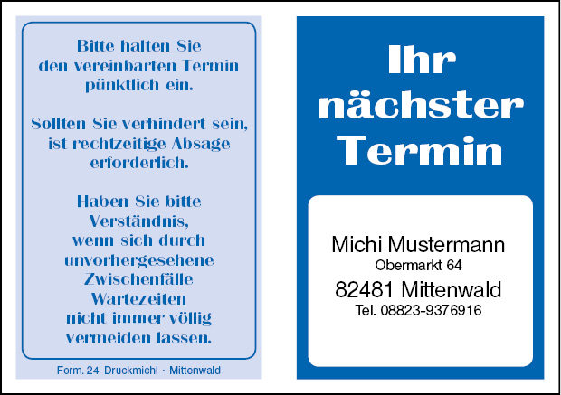 Terminzettel D24 VS